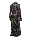 Pinko Woman Midi Dress Black Size 10 Polyester In Black