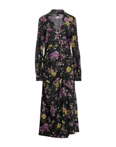 Pinko Woman Midi Dress Black Size 10 Polyester