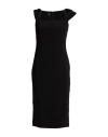 Pinko Woman Midi Dress Black Size 10 Viscose, Polyamide, Elastane In Blue