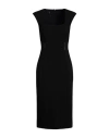 Pinko Robe Mi-longue Sans Manches En Cady Technique In Black