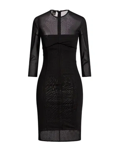Pinko Woman Midi Dress Black Size 2 Nylon, Elastane