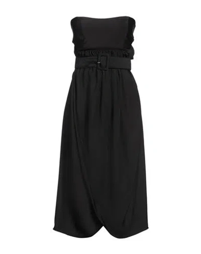 Pinko Woman Midi Dress Black Size 2 Polyester