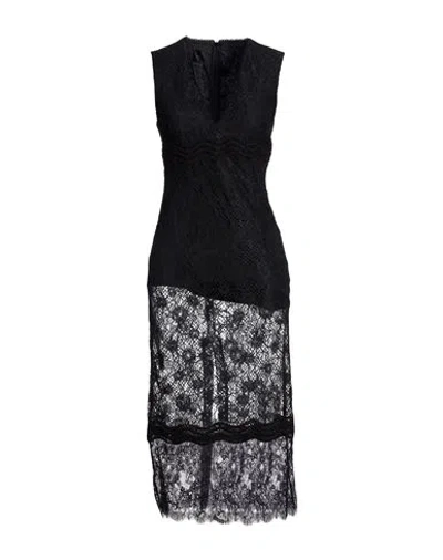 Pinko Woman Midi Dress Black Size 2 Polyester