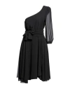 Pinko Woman Mini Dress Black Size 8 Polyester In Black