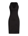 Pinko Woman Midi Dress Black Size 4 Cotton, Polyamide, Lyocell In Black