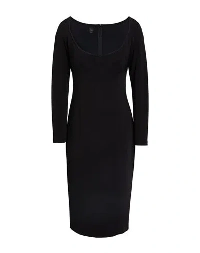 Pinko Woman Midi Dress Black Size 4 Polyamide, Viscose, Elastane