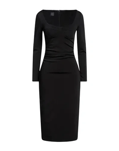 Pinko Woman Midi Dress Black Size 4 Viscose, Polyamide, Elastane