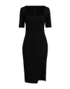 Pinko Woman Midi Dress Black Size 2 Viscose, Polyamide, Elastane, Polyester In Black