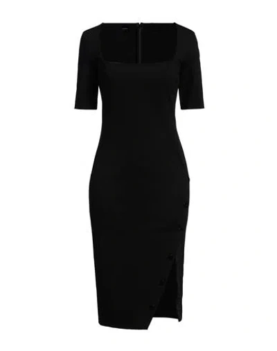 Pinko Woman Midi Dress Black Size 2 Viscose, Polyamide, Elastane, Polyester