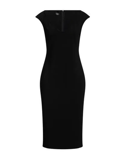 Pinko Woman Midi Dress Black Size 6 Polyamide, Viscose, Elastane