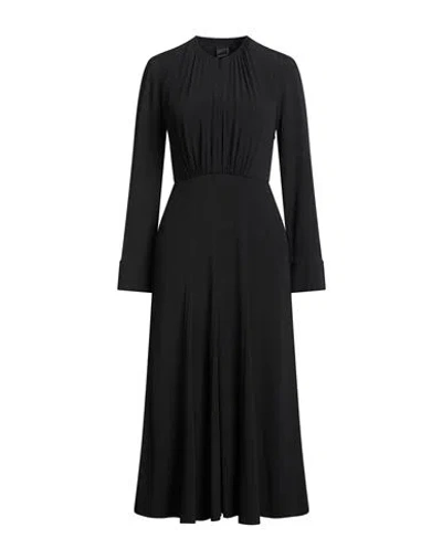 Pinko Woman Midi Dress Black Size 8 Acetate, Silk