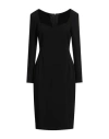 Pinko Woman Midi Dress Black Size 8 Polyester, Elastane