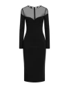Pinko Woman Midi Dress Black Size 6 Viscose, Polyamide, Elastane In Black