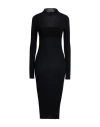 Pinko Woman Midi Dress Black Size L Acrylic, Wool, Viscose, Polyester In Black