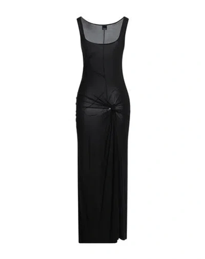 Pinko Woman Midi Dress Black Size L Viscose, Elastane