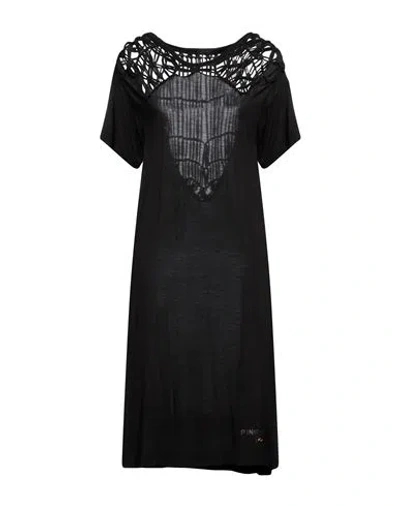 Pinko Woman Midi Dress Black Size M Viscose