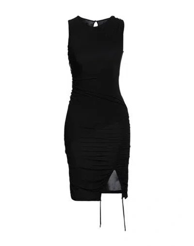 Pinko Woman Midi Dress Black Size L Viscose, Elastane