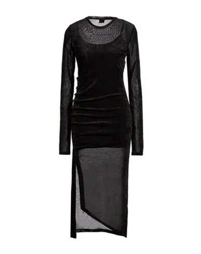 Pinko Woman Midi Dress Black Size Xs Polyester, Elastane