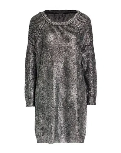 Pinko Woman Midi Dress Black Size Xs Viscose, Polyamide, Wool, Cashmere In Neutral