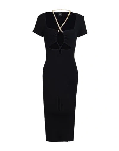 Pinko Woman Midi Dress Black Size Xs Viscose, Polyester