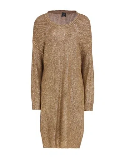 Pinko Woman Midi Dress Brown Size L Viscose, Polyamide, Wool, Cashmere