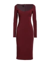 Pinko Woman Midi Dress Burgundy Size 4 Polyamide, Viscose, Elastane In Red
