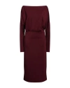 Pinko Woman Midi Dress Burgundy Size 4 Polyamide, Viscose, Elastane In Red