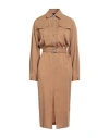 Pinko Woman Midi Dress Camel Size 2 Lyocell In Brown
