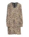 Pinko Midi Dresses In Camel