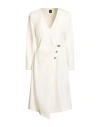 Pinko Woman Midi Dress Cream Size 4 Viscose, Polyamide, Elastane In White