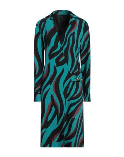 Pinko Woman Midi Dress Deep Teal Size 4 Polyester In Green