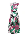 Pinko Woman Midi Dress Fuchsia Size 6 Cotton In Pink