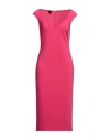 Pinko Woman Midi Dress Fuchsia Size 6 Polyamide, Viscose, Elastane