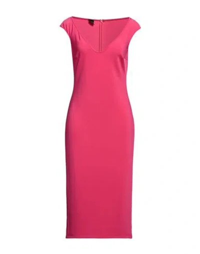 Pinko Woman Midi Dress Fuchsia Size 6 Polyamide, Viscose, Elastane