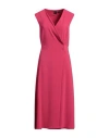Pinko Woman Midi Dress Fuchsia Size 12 Polyester, Elastane In Pink