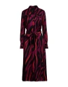 Pinko Woman Midi Dress Garnet Size 2 Viscose In Red