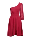 Pinko Woman Midi Dress Garnet Size 6 Polyester In Red