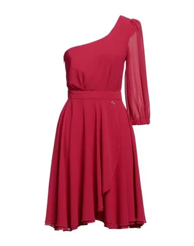 Pinko Woman Midi Dress Garnet Size 6 Polyester In Red