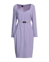 Pinko Woman Midi Dress Lilac Size 10 Polyester, Elastane In Purple