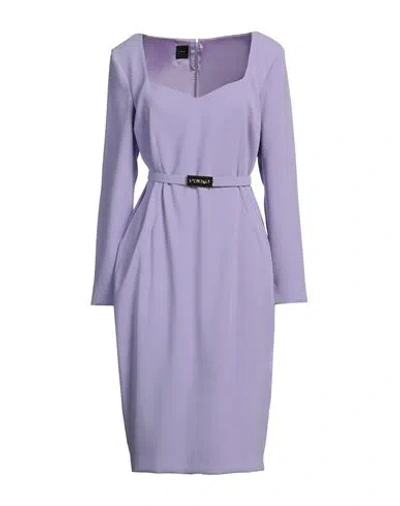 Pinko Woman Midi Dress Lilac Size 10 Polyester, Elastane In Purple