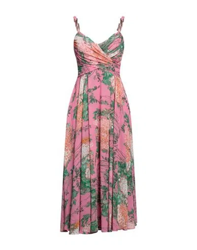 Pinko Woman Midi Dress Magenta Size 2 Polyester, Pvc - Polyvinyl Chloride