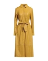 Pinko Woman Midi Dress Marigold Size 4 Polyester, Polyurethane In Yellow