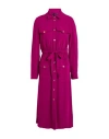 Pinko Woman Midi Dress Mauve Size 2 Polyester In Purple