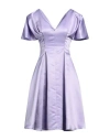 Pinko Woman Midi Dress Mauve Size 4 Polyester In Purple