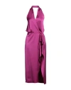 Pinko Woman Midi Dress Mauve Size 4 Polyester In Purple