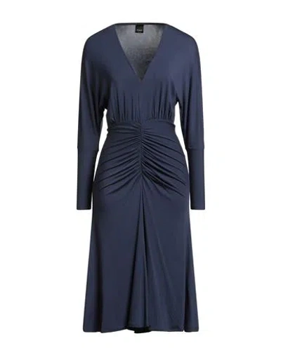 PINKO PINKO WOMAN MIDI DRESS MIDNIGHT BLUE SIZE L MODAL, ELASTANE