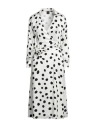Pinko Polka Dot-print Midi Shirt Dress In Off White