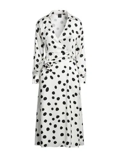 Pinko Polka Dot-print Midi Shirt Dress In White