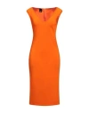 Pinko Woman Midi Dress Orange Size 4 Polyamide, Viscose, Elastane
