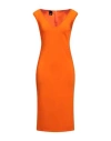 Pinko Woman Midi Dress Orange Size 12 Polyamide, Viscose, Elastane In Orange